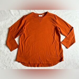 Denim & Co. Active LARGE Regular French Terry Cotton Crew Neck Tunic